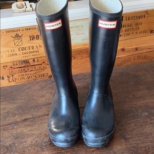 Hunter Boots Navy Girls US6G with inserts W Med